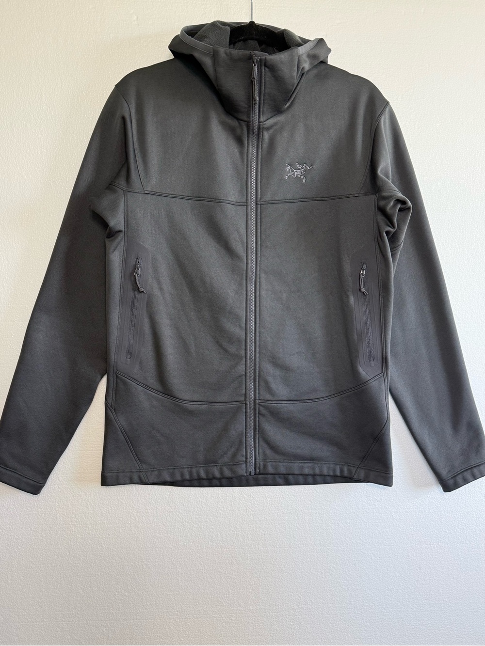 Arc'teryx Kyanite Hoody Mens Medium Charcoal Gray Full Zip Fleece Jacket 21281